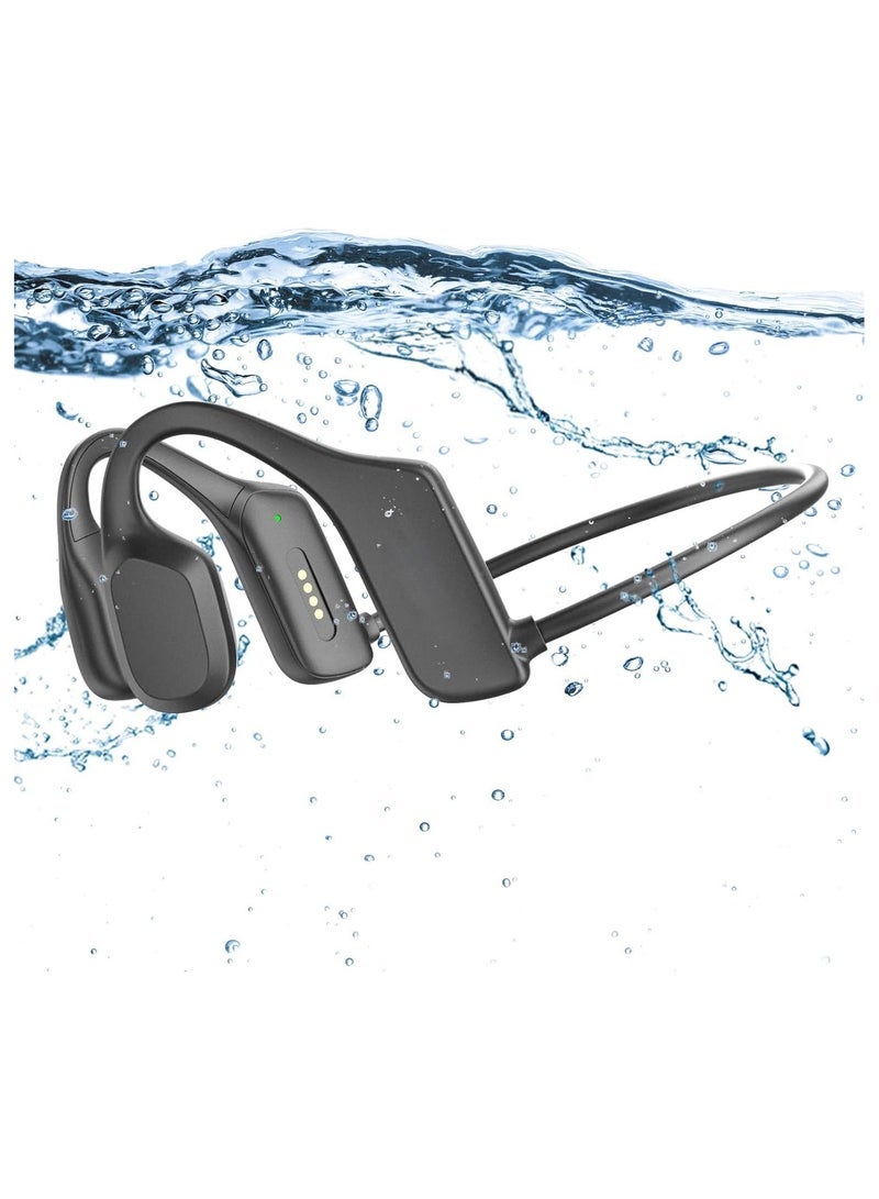 general Swimming Headphones - IP68 waterproof bone conduction wireless open ear Bluetooth 5.3 headphones with 32GB MP3 player, perfect for swimming, running, cycling, fitness and office - Image 1
