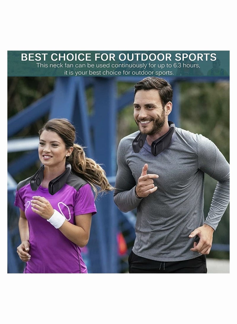 Neck Fan, SYOSI Neck Air Conditioner Personal Fan Bladeless Neck Fan 360° Cooling 3 Speed Low Noise Lightweight Hands Free Wearable Neck Fan for Indoor Outdoor Long Use Time - Image 4