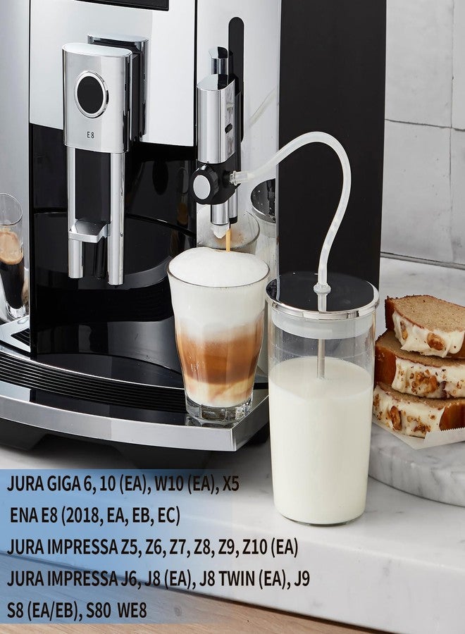 Brewvana Milk Tube Hose set for Jura ENA E8,GIGA 6 10 W10,IMPRESSA J6 J8 J8twin Z5 Z6 Z7 Z8 Z9 Z10, S8 S80 WE8 fully automatic coffee machines(5 milk hoses 14.2in, 5 HP3 milk Hose Connectors, cleaning brush) - Image 3