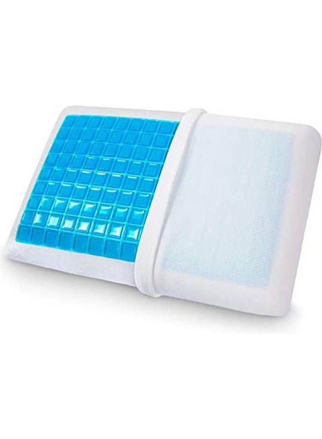 Loquat Moon Cool Gel Memory Foam Pillow cotton_blend Blue 40X70cm - Image 2