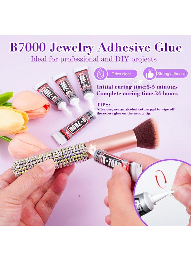 Canvalite 2784PCS Rhinestones Crystal AB Rhinestones for Nail with 5Pcs 3ml B7000 Jewelry Glue and Pick Up Tweezers and Nail Rhinestone Picker, Nail Art Tools,Stocking Stuffers Gifts for Women - Image 4