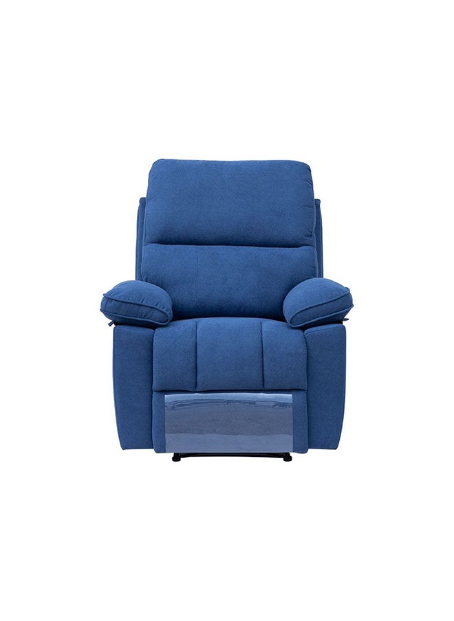 DANUBE HOME Mendoza 1 Seater Fabric Recliner Relaxing Chair Modern Design One Seat Sofas Comfortable Living Room Furniture L 94 x W 95 x H 103 cm Blue  - Image 2
