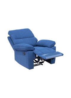 DANUBE HOME Mendoza 1 Seater Fabric Recliner Relaxing Chair Modern Design One Seat Sofas Comfortable Living Room Furniture L 94 x W 95 x H 103 cm Blue  - Image 4