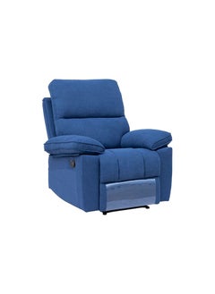 DANUBE HOME Mendoza 1 Seater Fabric Recliner Relaxing Chair Modern Design One Seat Sofas Comfortable Living Room Furniture L 94 x W 95 x H 103 cm Blue  - Image 3