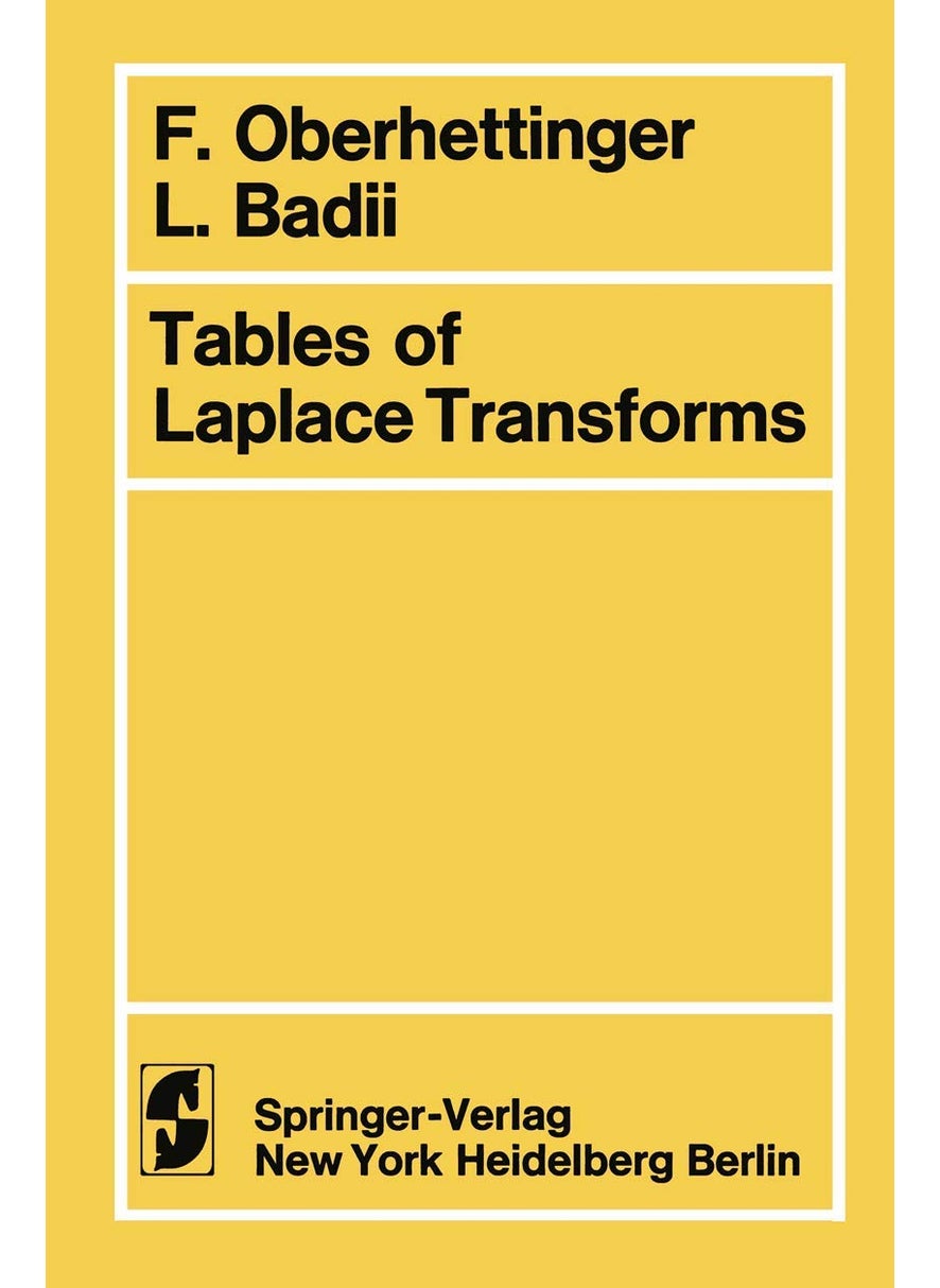 Tables of Laplace Transforms 
