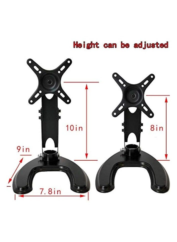 PROMASS Computer Monitor Mount Stand TV Single LCD Monitor Desk Mount Stand with Free Stand Base,Full Adjustable Height Tilt SwivelFits 14-27 inch LCD LED Plasma TVs - Image 2