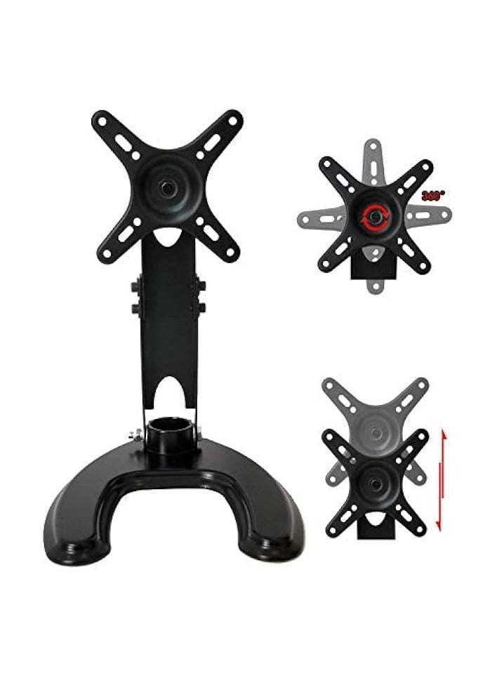 PROMASS Computer Monitor Mount Stand TV Single LCD Monitor Desk Mount Stand with Free Stand Base,Full Adjustable Height Tilt SwivelFits 14-27 inch LCD LED Plasma TVs - Image 4