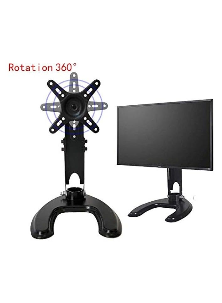 PROMASS Computer Monitor Mount Stand TV Single LCD Monitor Desk Mount Stand with Free Stand Base,Full Adjustable Height Tilt SwivelFits 14-27 inch LCD LED Plasma TVs - Image 5