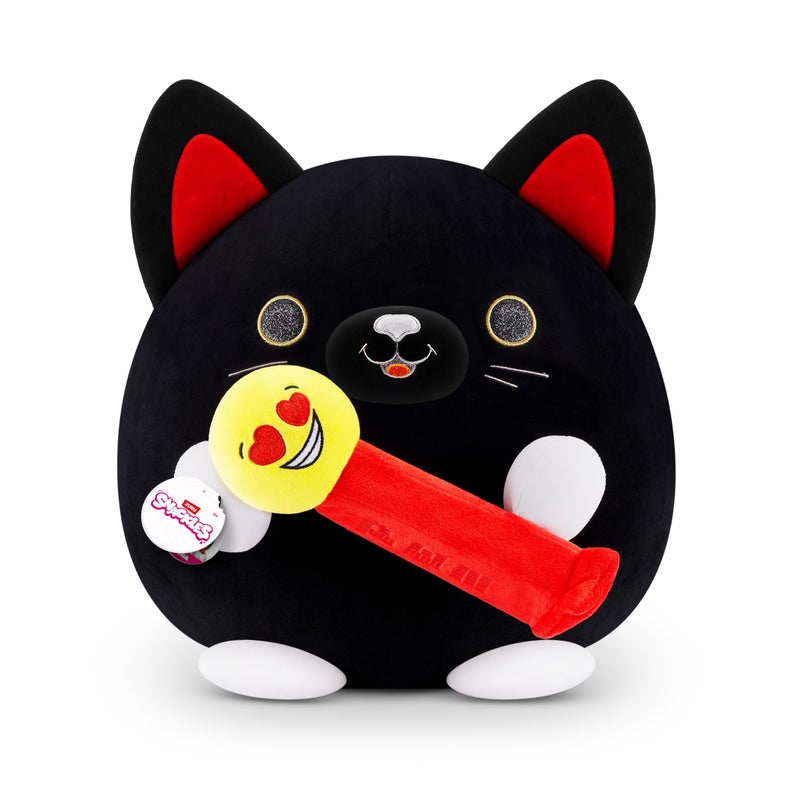 Snackles (Pez) Black Cat Super Sized 14 inch Plush by ZURU, Ultra Soft Plush, Collectible Plush with Real Licensed Brands, Stuffed Animal - Image 1