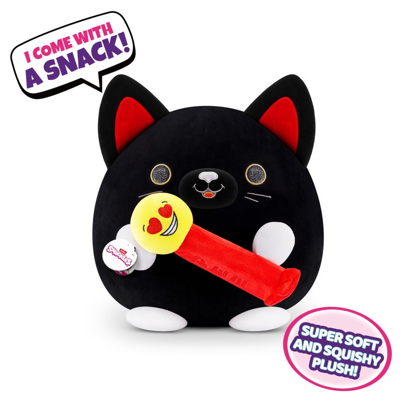 Snackles (Pez) Black Cat Super Sized 14 inch Plush by ZURU, Ultra Soft Plush, Collectible Plush with Real Licensed Brands, Stuffed Animal - Image 2
