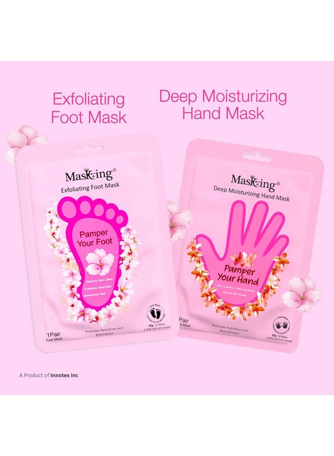 MASKING Masking Hand Gloves Mask and Exfoliating Foot Mask for Deep Moisturisation and Exfoliating, Smooth Silky and Brightening hand and Foot Each 20g (Combo 02) - Image 4