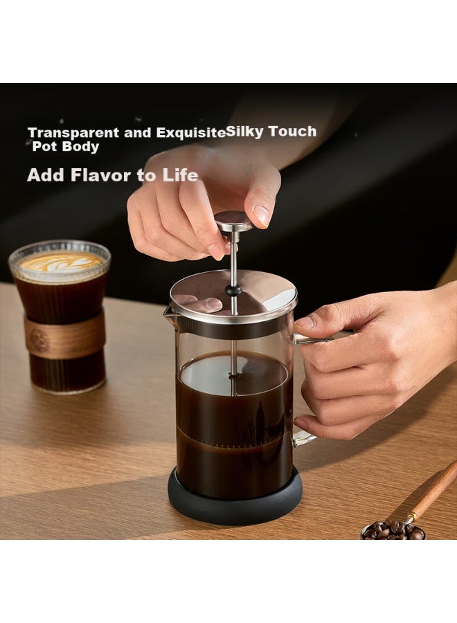 JD.com Jdjz French Press Coffee Maker Thickened Heat-Resistant Hand Drip Coffee Filter Glass Cold Brew Pot Large Capacity 700Ml - Image 2