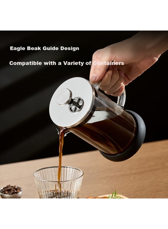 JD.com Jdjz French Press Coffee Maker Thickened Heat-Resistant Hand Drip Coffee Filter Glass Cold Brew Pot Large Capacity 700Ml - Image 5