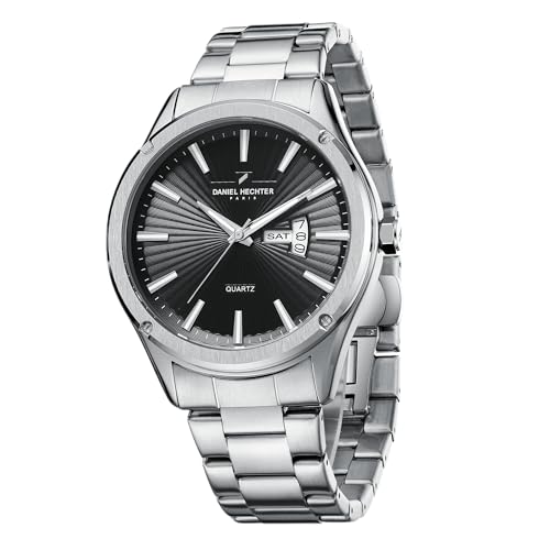 Daniel Hechter Paris Bastille Collection Analog Watch for Men with Round Dial, Stainless Steel Strap and Date Function-DHM1014 - Image 1