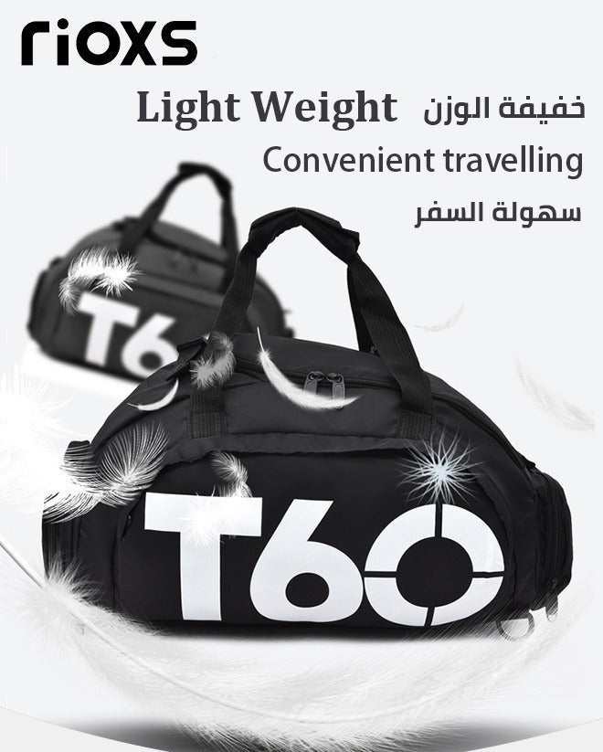 RIOXS Gym Sacks For Men Women, Roomy Gym Bag With Shoes Compartment & Wet Pocket, Unisex Versatile Duffle Bag, Personalized Travel Bags Personal Items Bag, Waterproof Protable Bag For Exercise/ Fitness/ Yoga, Sports Holdall Backpack - Image 4