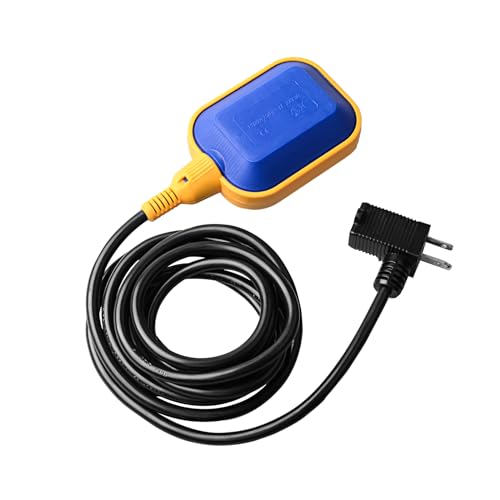 OELFFOW Sump Pump Universal Tethered Float Switch AC 15A 110~250V Piggyback Style Plug with 10 Feet Cord, Used in Sewage Pump, Water Tank, Septic Tank Pump, etc. - Image 1