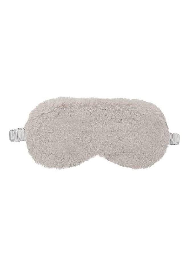 Jenna - ™ 100% l Silk and Fur Reversible Sleep Mask Cover for Insomnia Puffy Eyes and Dark Circles (Grey) - Image 1
