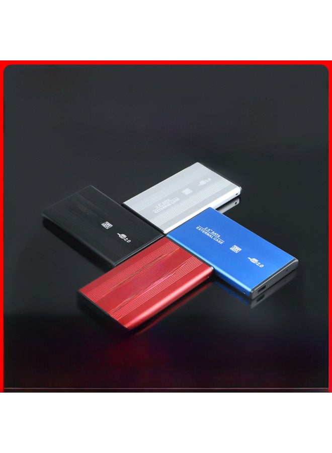 Mobile Hard Disk Box Laptop External Aluminum Alloy Shell 2.5 Inch Shell-Color:Black - Image 1