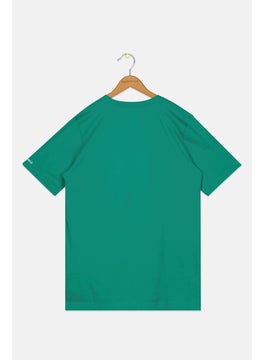 CONVERSE Kids Boy Sportswear Fit Short Sleeve Training T-Shirts, Green  - Image 2