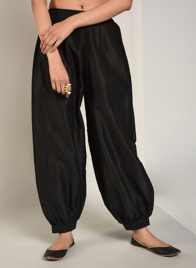 Abhishti Black Banarasi Pathani Salwar  - Image 1