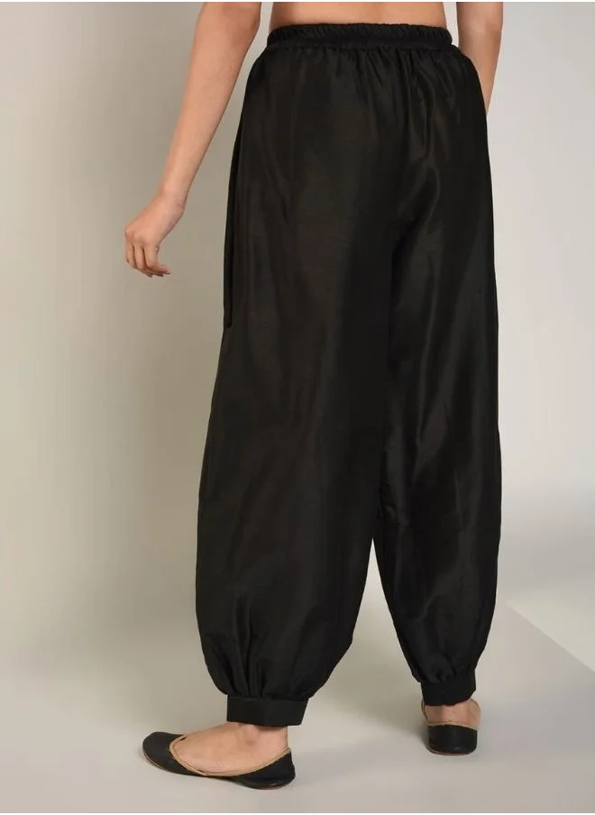 Abhishti Black Banarasi Pathani Salwar