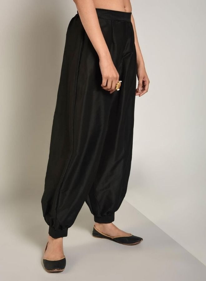 Abhishti Black Banarasi Pathani Salwar  - Image 4