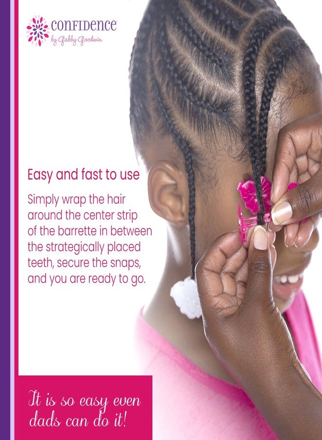 Confidence GaBBY Bows Patented Non Slip- Double Sided Snap Barrettes - 10 pack- (White) - Image 3