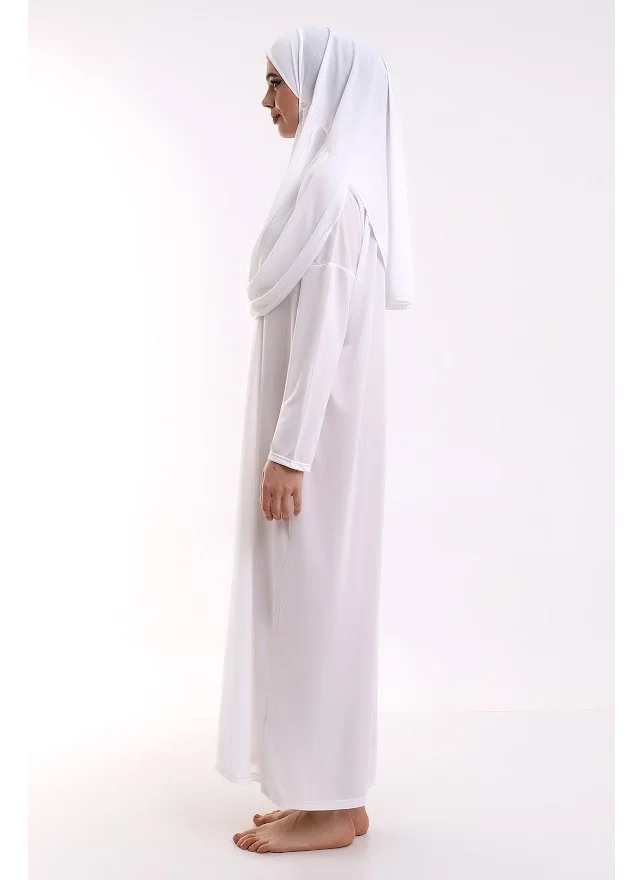 ايهفان Ihvan One Piece Prayer Dress - White - 5015