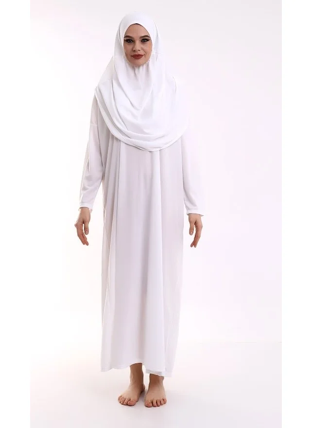 ايهفان Ihvan One Piece Prayer Dress - White - 5015