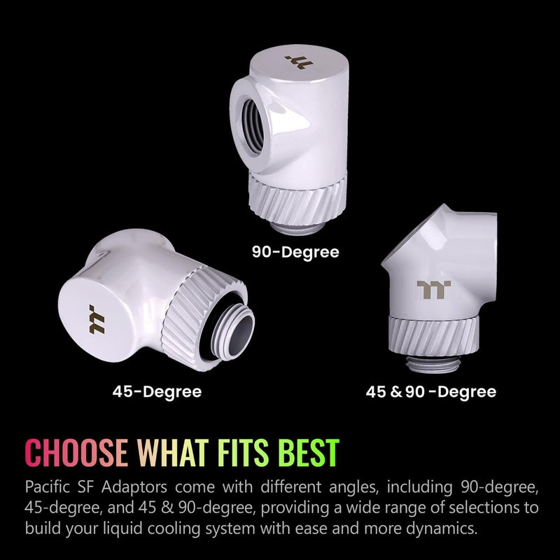 Thermaltake Pacific SF 90 Degree Adapter WhiteDIY LCSFittings CLW396CU00WTA - Image 5