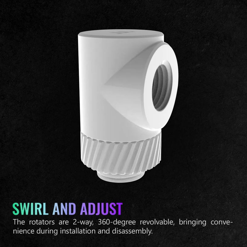 Thermaltake Pacific SF 90 Degree Adapter WhiteDIY LCSFittings CLW396CU00WTA - Image 4