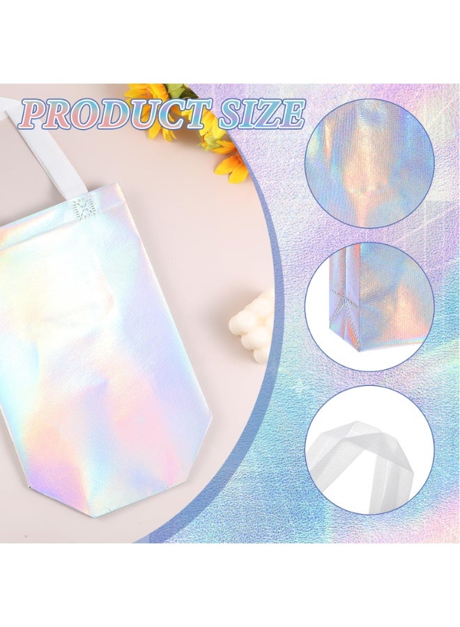 YelaJoy 20Pcs Holographic Bags with Handle, 10.23 x 7.87 x 3.93 Inch Iridescent Gift Bags Non Woven Reusable Gift Bag Cute Party Gift Bags for Shopping Birthday Wedding Party Favors - Image 5