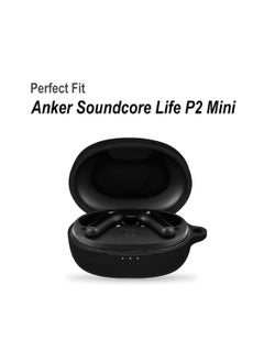 ماركة غير محددة غطاء جراب Anker Soundcore Life P2 سيليكون صغير محمول مقاوم للخدش ومقاوم للصدمات مع حلقة تسلق (أسود)  - Image 2