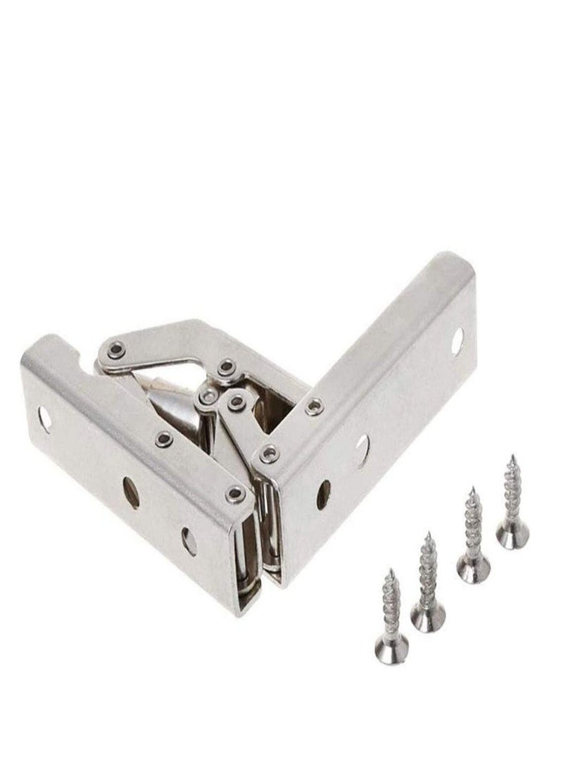 2 Packs of 90 Degree Angle Bracket Support Foldable Display Stand Bracket Folding Door Shelf Hinge Hidden Bracket Table Frame Furniture Accessories - Image 2