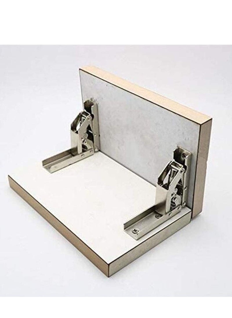2 Packs of 90 Degree Angle Bracket Support Foldable Display Stand Bracket Folding Door Shelf Hinge Hidden Bracket Table Frame Furniture Accessories - Image 5