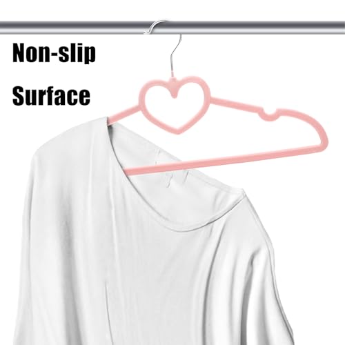 Coloch 50 Pack Pink Velvet Hangers, Non-Slip Clothes Hangers with 360 Degree Rotating Hook Thin Felt Adult Hanger for Coat, Dress, Shirt, Jacket - Image 3