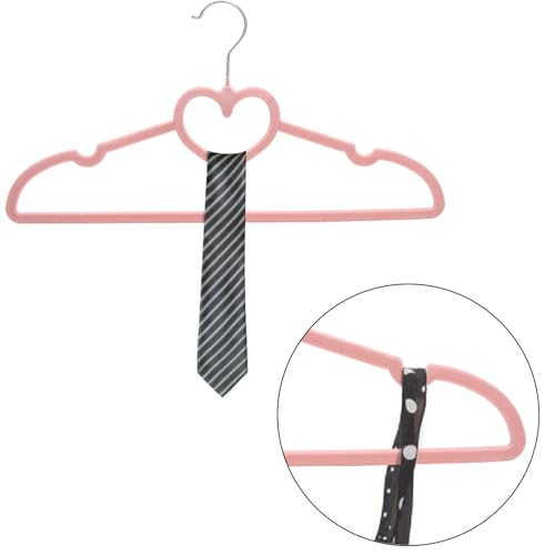Coloch 50 Pack Pink Velvet Hangers, Non-Slip Clothes Hangers with 360 Degree Rotating Hook Thin Felt Adult Hanger for Coat, Dress, Shirt, Jacket - Image 5