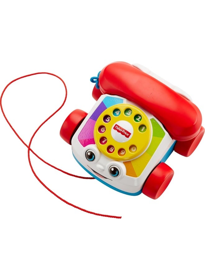Fisher-Price Toddler Pull Toy Chatter Telephone Pretend Phone With Rotary Dial And Wheels For Walking Play Ages 1+ Years​  - Image 5