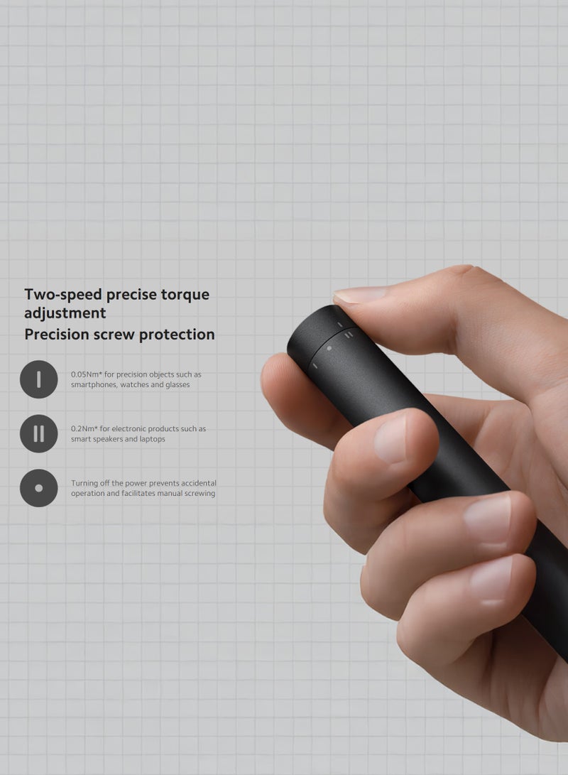 Xiaomi Electric Precision Screwdriver with 24 Pcs S2 Steel Bits & Dual Torque Settings / LED Light / 350mAh Battery / Type-C Charging / High-Speed Motor / Compact & Ergonomic Design - Black  - Image 4