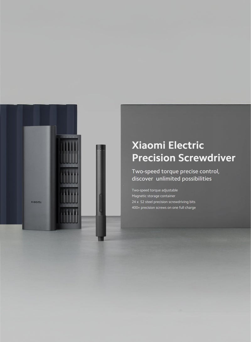 Xiaomi Electric Precision Screwdriver with 24 Pcs S2 Steel Bits & Dual Torque Settings / LED Light / 350mAh Battery / Type-C Charging / High-Speed Motor / Compact & Ergonomic Design - Black  - Image 5