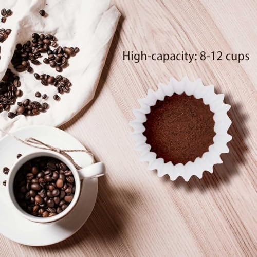 Revelook Coffee Filters 8-12 Cup, 7.875 inch x 3.25 inch, 200 Count Basket Coffee Filters, White Disposable 8 to 12 Cup Coffee Filter Paper - Image 3