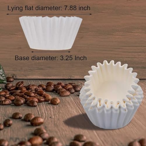 Revelook Coffee Filters 8-12 Cup, 7.875 inch x 3.25 inch, 200 Count Basket Coffee Filters, White Disposable 8 to 12 Cup Coffee Filter Paper - Image 2
