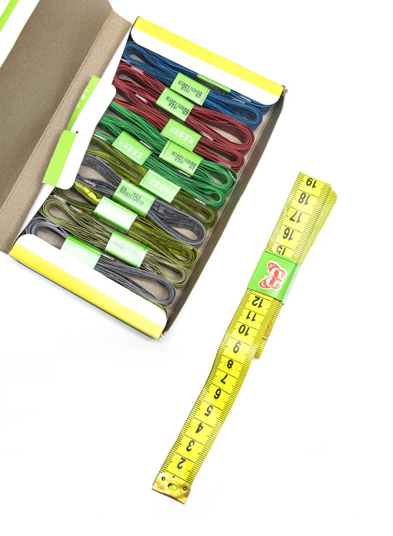 12 Pcs Double-Sided Measuring Tape, 150cm Long | Tailoring items  - Image 1