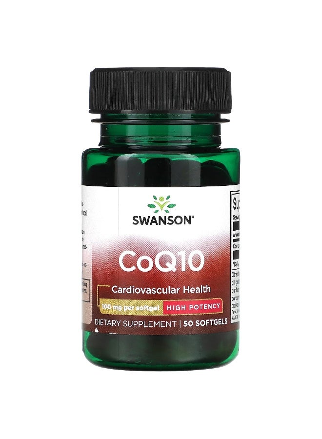 Swanson, CoQ10, High Potency, 100 mg, 50 Softgels