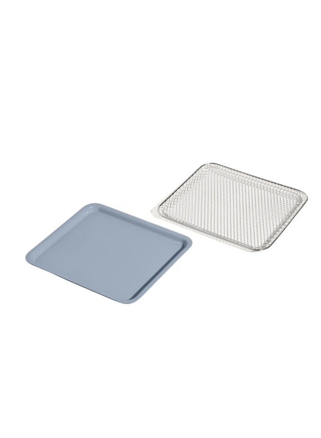 Our Place Wonder Oven Accessories Bundle - Extra Air Fryer Basket & Nonstick Ceramic-Coated Bake Pan | Oven Safe, Eco-Friendly | Blue Salt - Image 1