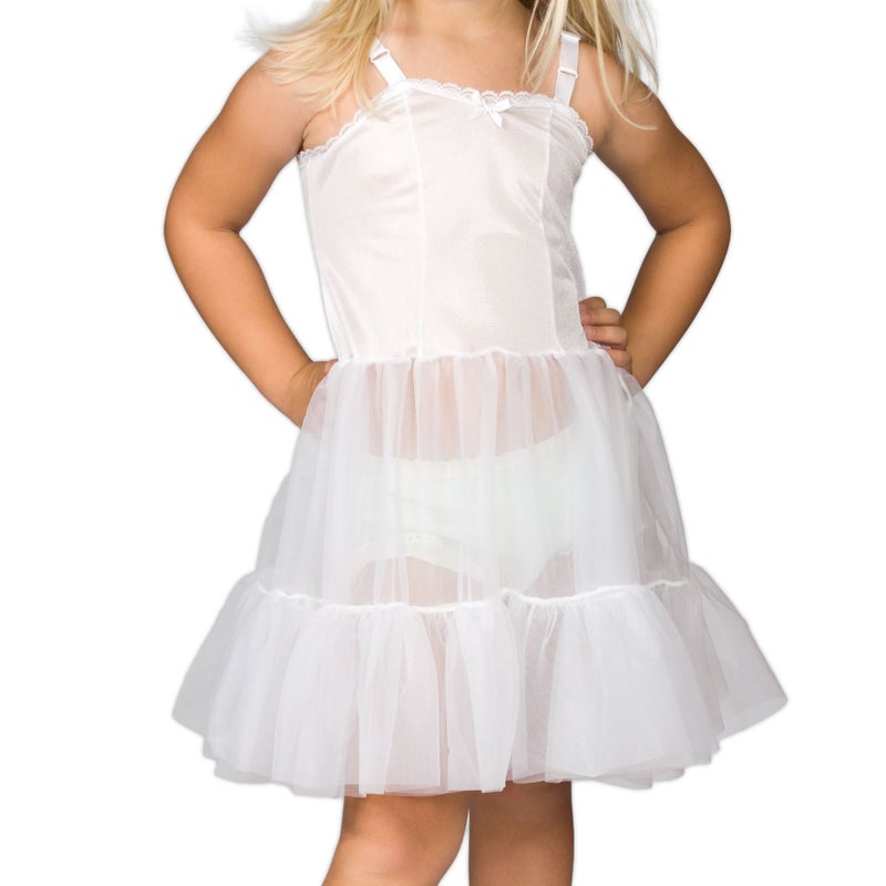 IC Collections I.C. Collections Little Girls White Bouffant Sweetheart Slip Petticoat, 3T - Image 3