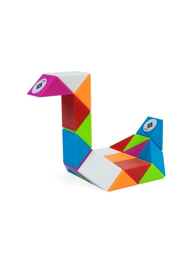 كوبليلو مكعب الألغاز السحري Cubelelo Rainbow Snake (24 إسفينًا) | لعبة ممتعة لإنشاء أشكال ملتوية للأطفال والأولاد والبنات والكبار | لعبة تخفيف التوتر والتحدي الذهني متعددة الألوان | للأعمار من 3 سنوات فما فوق - Image 1