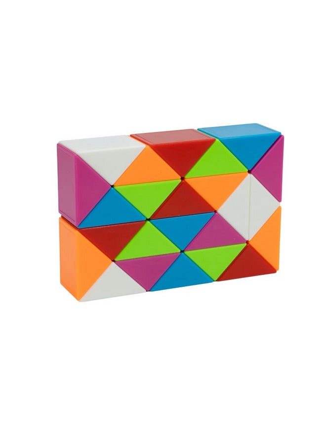 Cubelelo Magic Snake Rainbow Puzzle Cube (24 Wedges) | Twist and Turn Shape Creation Fun Game for Kids Boys Girls and Adults | Multicolor Brain Teaser Stress Buster Toy | for Ages 3 Years and Above - pzsku/ZF97E7C121DF1B91E9298Z/45/_/1737721439/7c8a30f2-6005-486f-902a-531da4b98d57