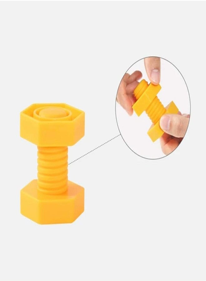 The Turtle Jumbo Nuts and Bolts Set of 32 Pcs for Kids // Blocks Construction Activity // Educational Toy, Multicolor (32 pieces) - Image 3