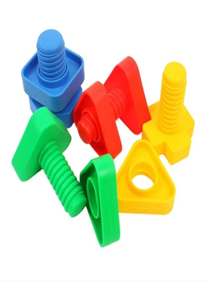 The Turtle Jumbo Nuts and Bolts Set of 32 Pcs for Kids // Blocks Construction Activity // Educational Toy, Multicolor (32 pieces) - Image 1